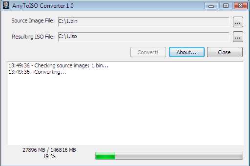 Convertitore di file immagine Any To ISO Converter