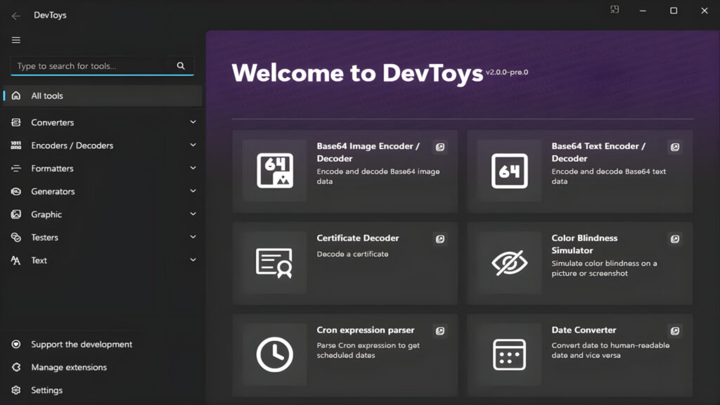 Anteprima DevToys 2.0.1 ora disponibile anche per Linux