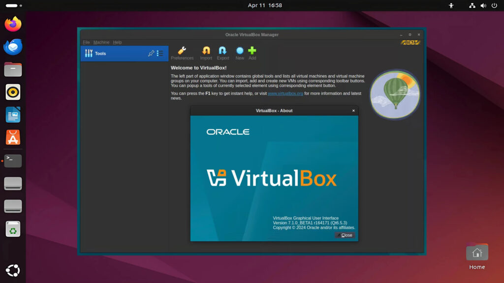 Rilasciato VirtualBox 7.1 Beta
