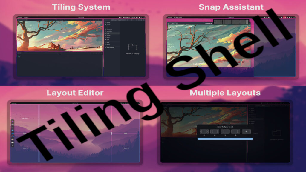 Rilasciata l’estensione GNOME Tiling Shell 14